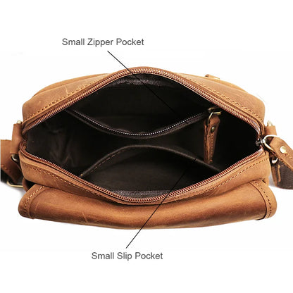 Compact Leather Small Crossbody Bag