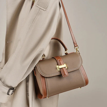 Leather Top Handle Crossbody Bag