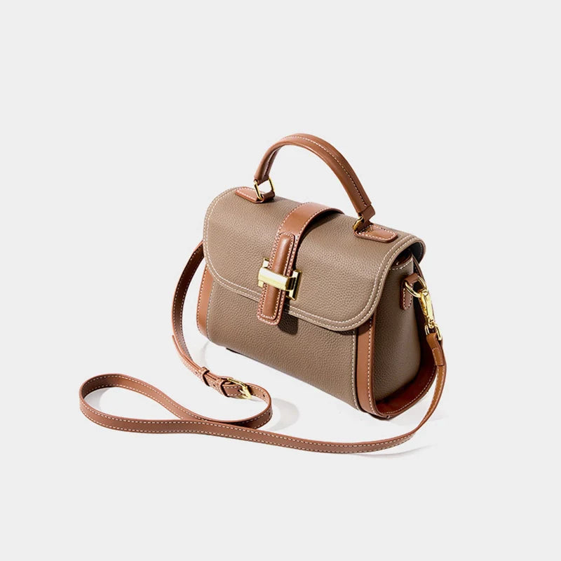 Leather Top Handle Crossbody Bag