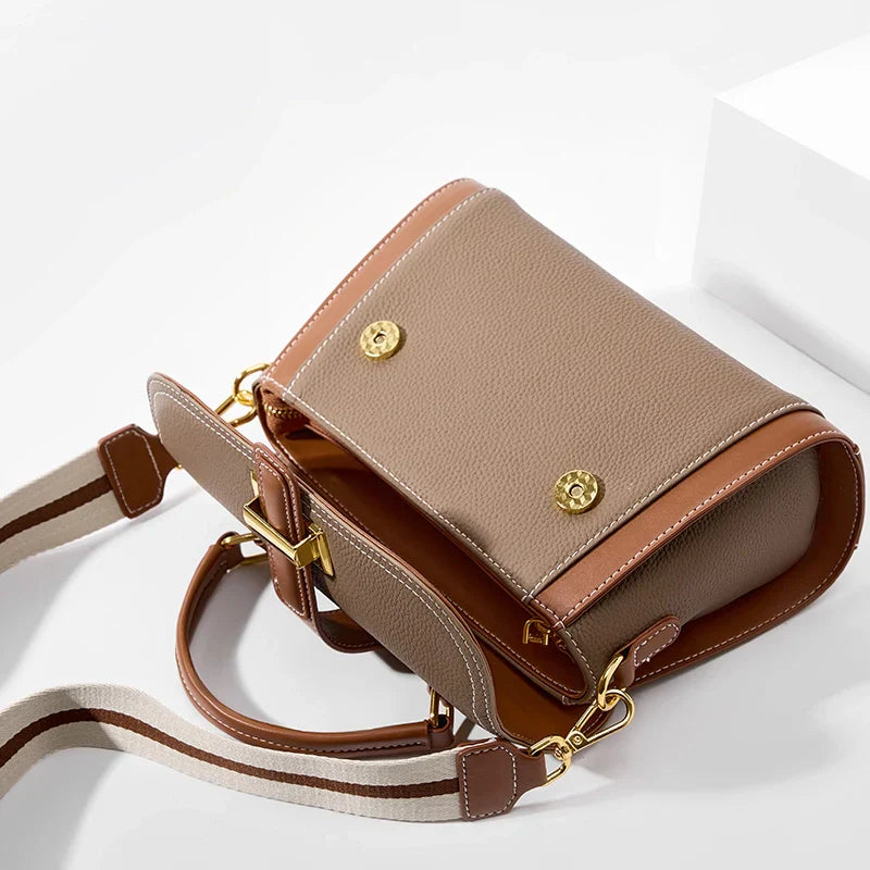 Leather Top Handle Crossbody Bag