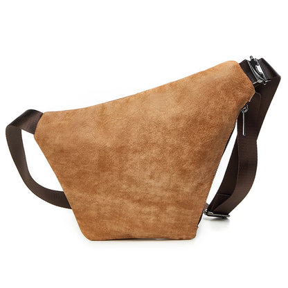 Urban Geometric Leather Crossbody Bag