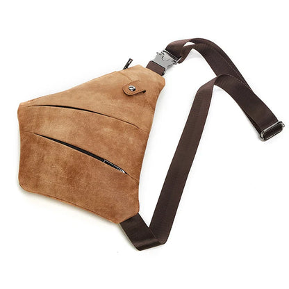 Urban Geometric Leather Crossbody Bag