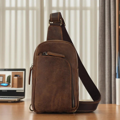 Heritage Travel Leather Crossbody Bag