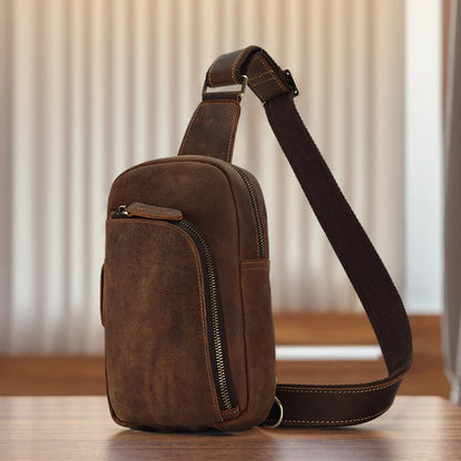 Heritage Travel Leather Crossbody Bag