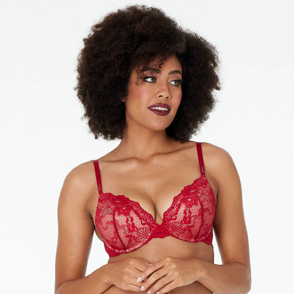 My Fit Lace Graduated Push up Plunge Bra