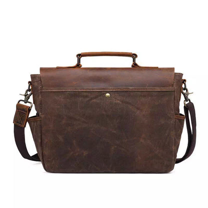 Rugged Canvas Messenger Crossbody Bag