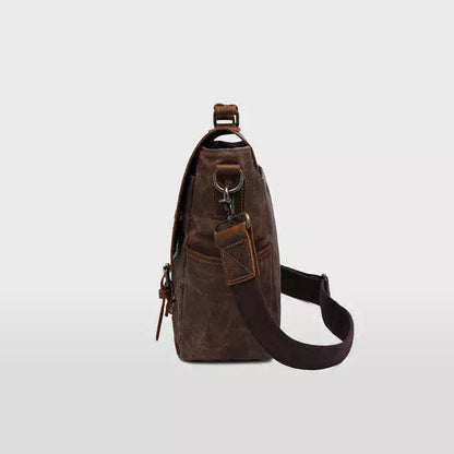 Rugged Canvas Messenger Crossbody Bag