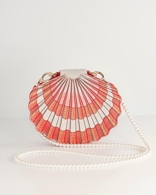 Pearl Clam Shell Crossbody Bag