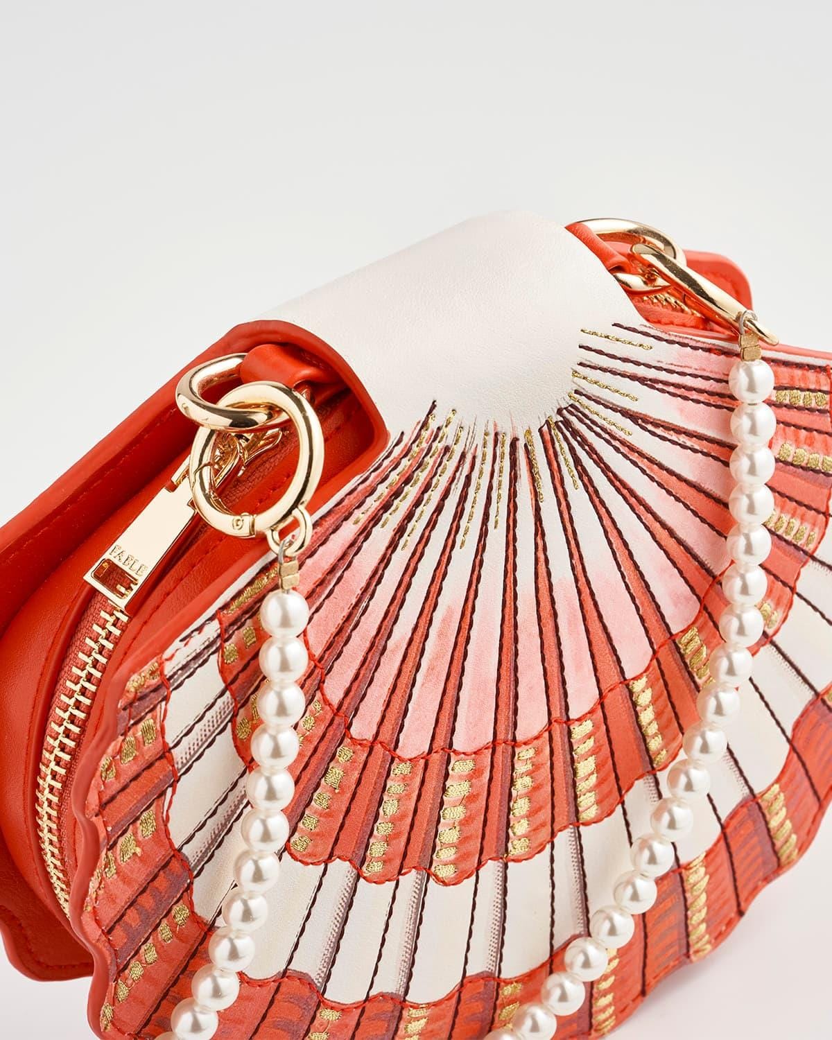 Pearl Clam Shell Crossbody Bag