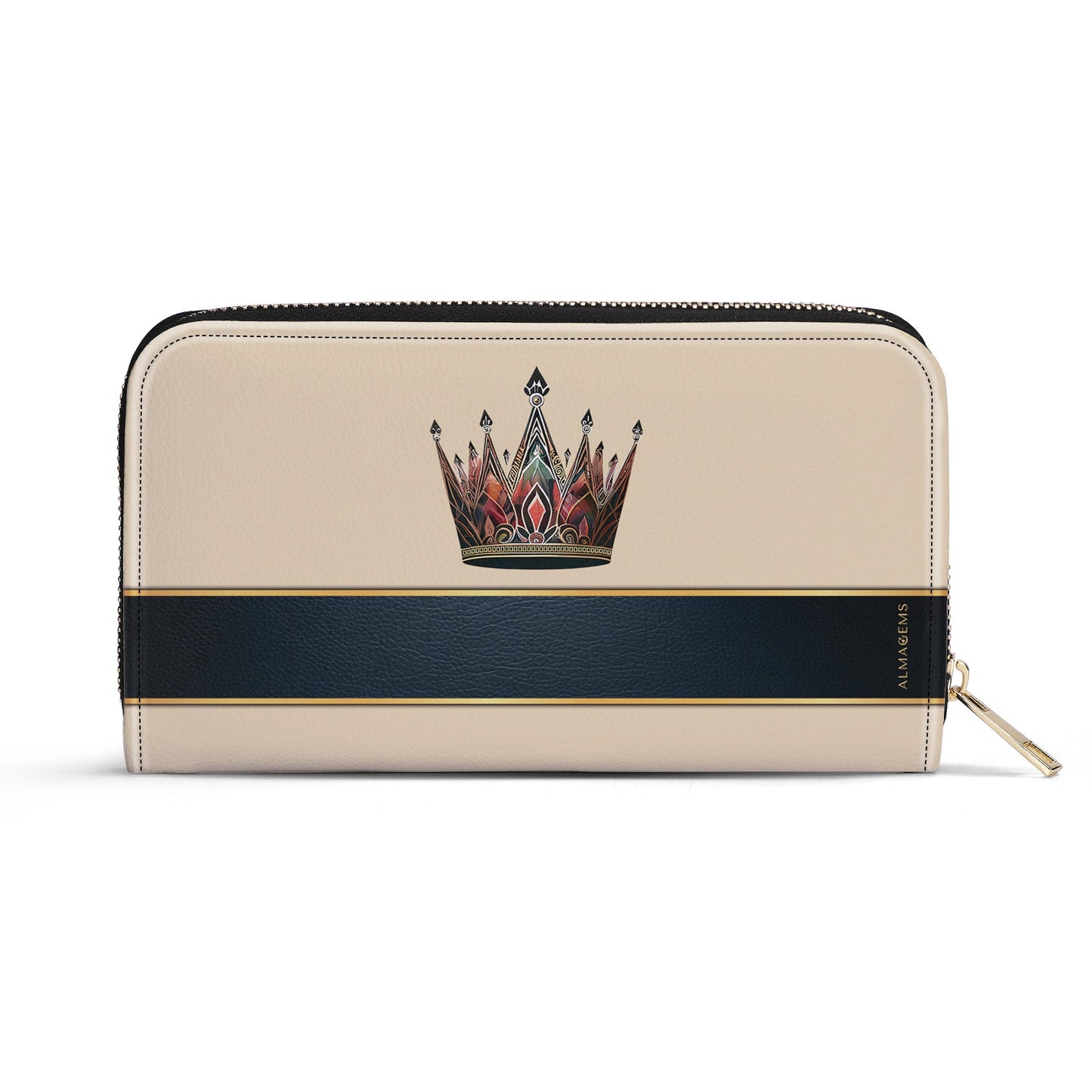 Queen Beige - New - Women Leather Wallet - queen02beigeWL