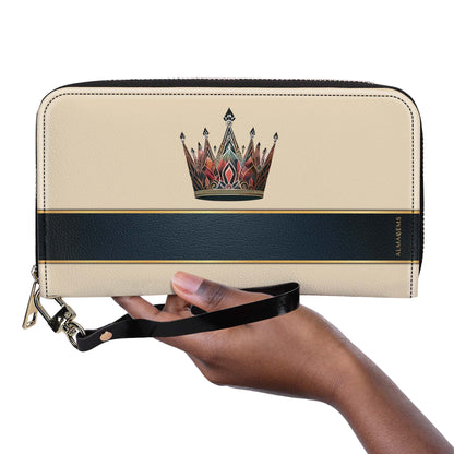 Queen Beige - New - Women Leather Wallet - queen02beigeWL