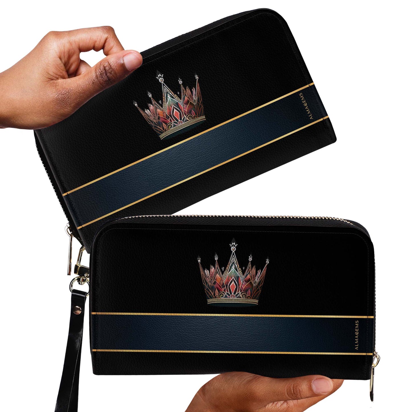 Queen Black - New - Women Leather Wallet - queen02blackWL