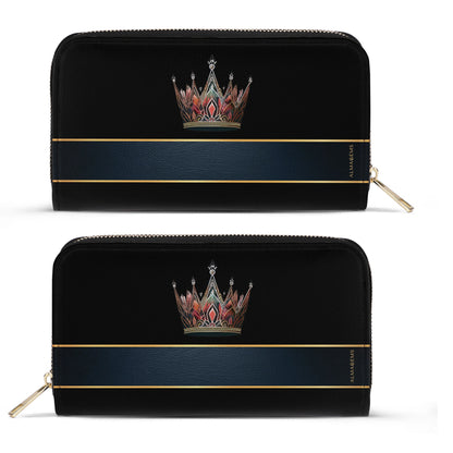 Queen Black - New - Women Leather Wallet - queen02blackWL