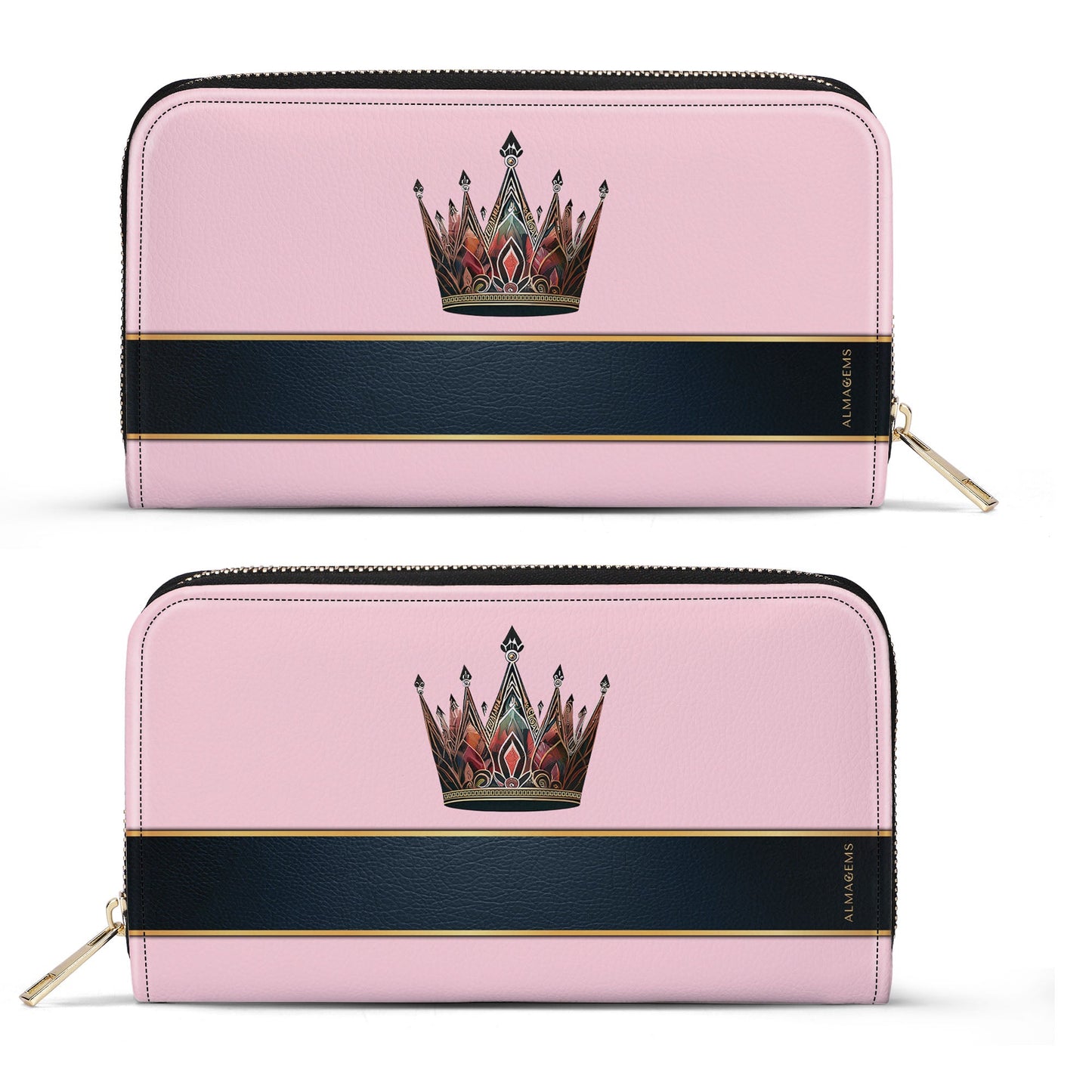 Queen Pink - New - Women Leather Wallet - queen02pinkWL