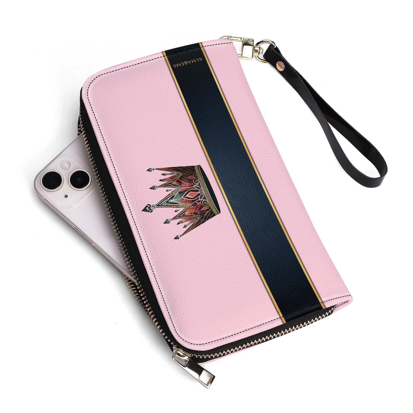 Queen Pink - New - Women Leather Wallet - queen02pinkWL