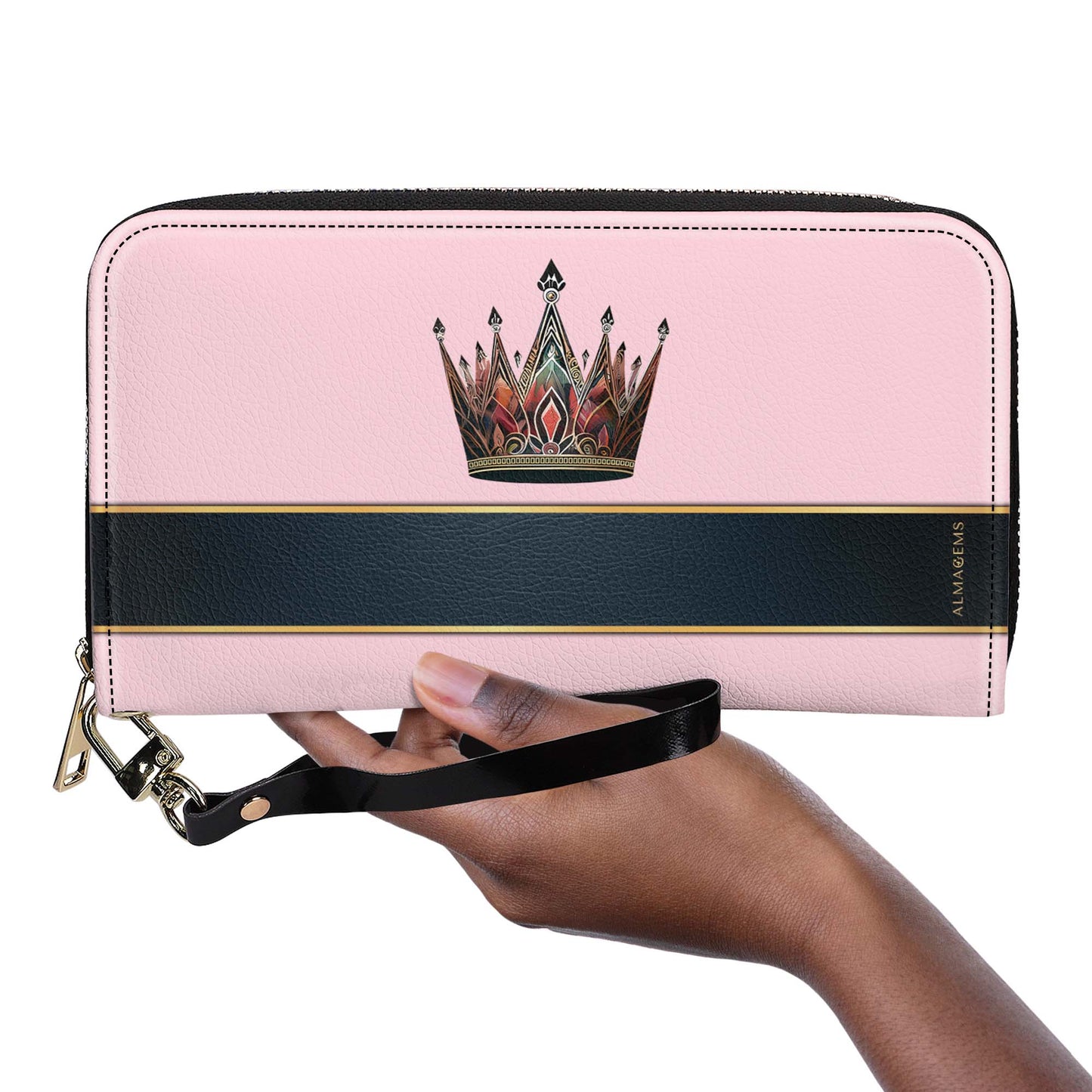 Queen Pink - New - Women Leather Wallet - queen02pinkWL