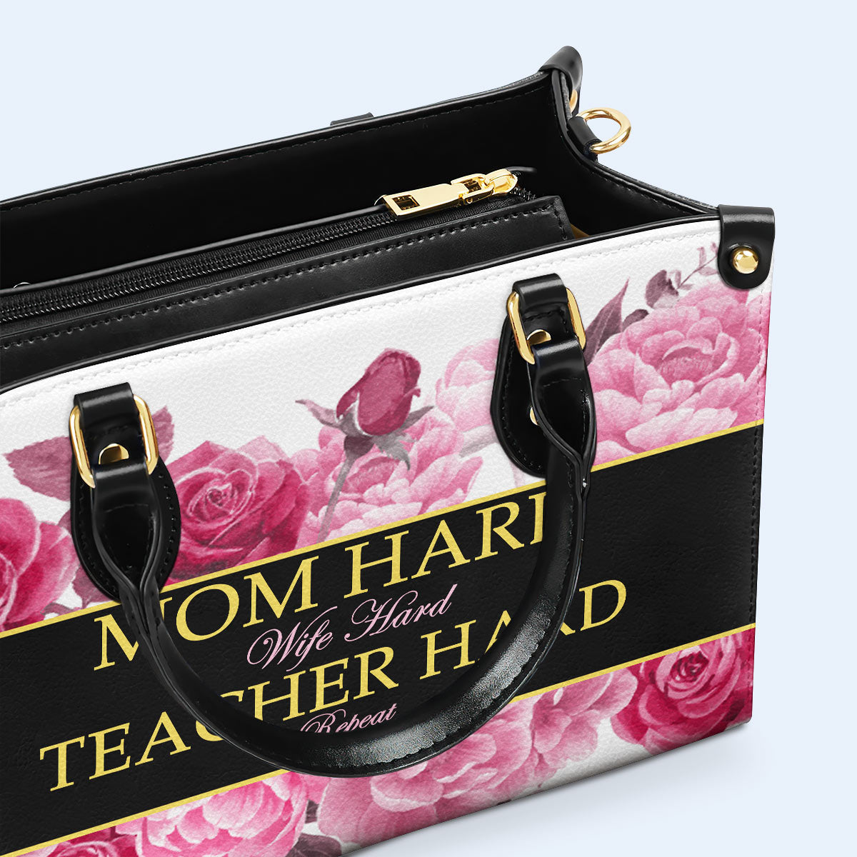 Queen Roses - New - Personalized Custom Leather Handbag - queen04