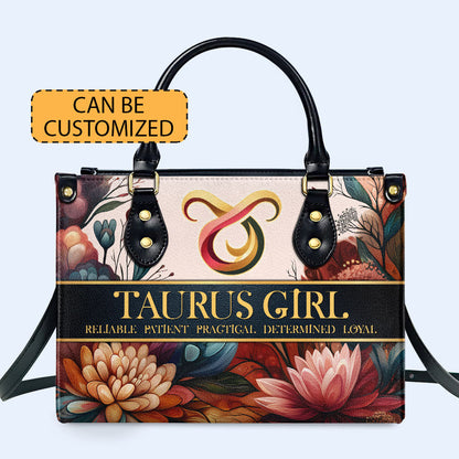 Zodiac Queen - Personalized Custom Leather Handbag - queen05flowers