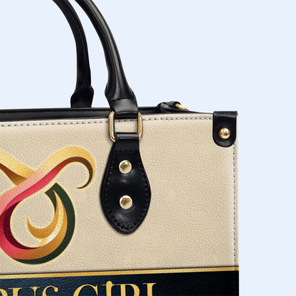 Zodiac Queen Beige - Personalized Custom Leather Handbag - queen05beige