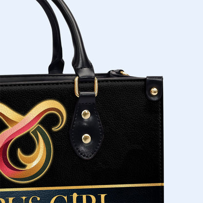 Zodiac Queen Black - Personalized Custom Leather Handbag - queen05black