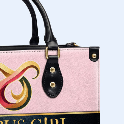 Zodiac Queen Pink - Personalized Custom Leather Handbag - queen05pink