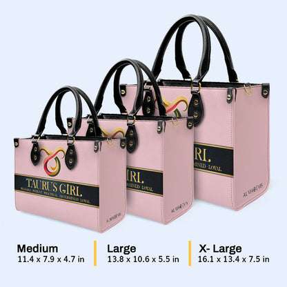 Zodiac Queen Pink - Personalized Custom Leather Handbag - queen05pink