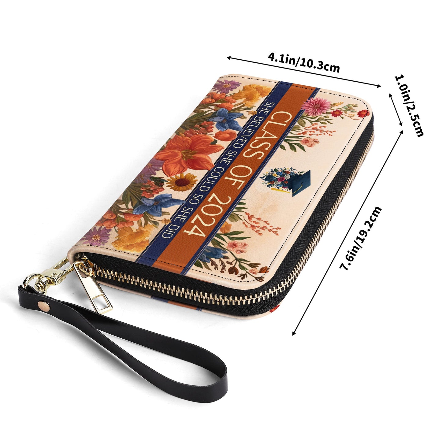 Zodiac Queen Flowers - Personalized Custom Women Leather Wallet - queen06flowersWL