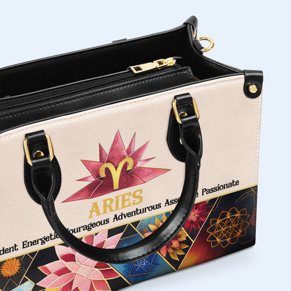 Zodiac Queen Flowers 08 - Personalized Custom Leather Handbag - queen08flowers