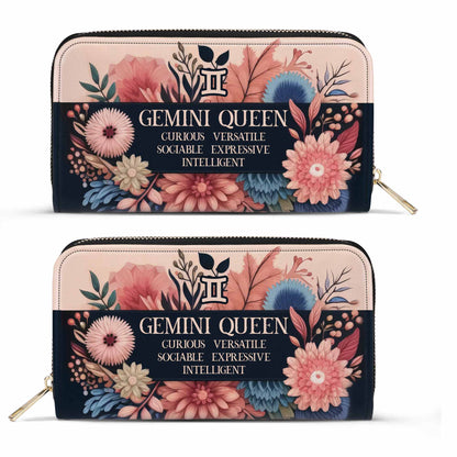 Queen Flowers No.10 - Women Leather Wallet - queen10flowersWL