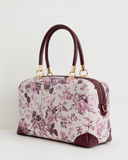 Rambling Rose Tote Bag - Burgundy