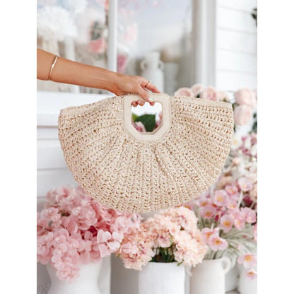 Renee Straw Moon Bag