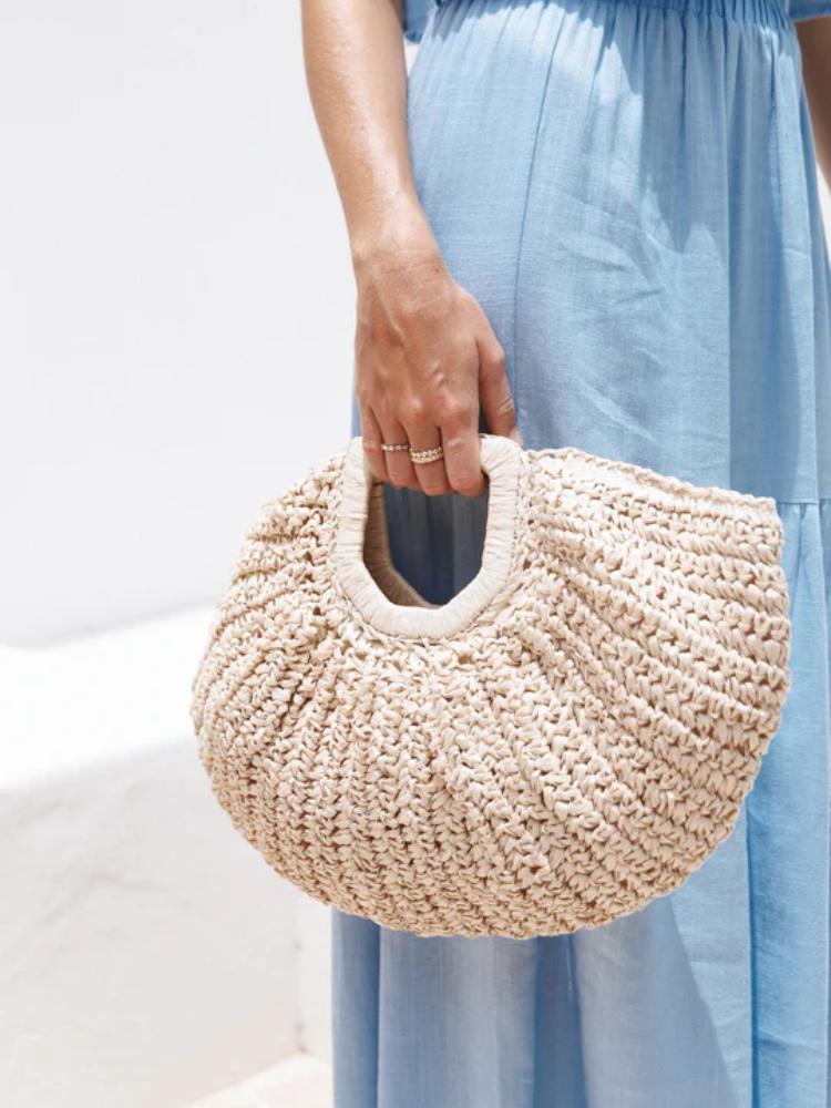 Renee Straw Moon Bag