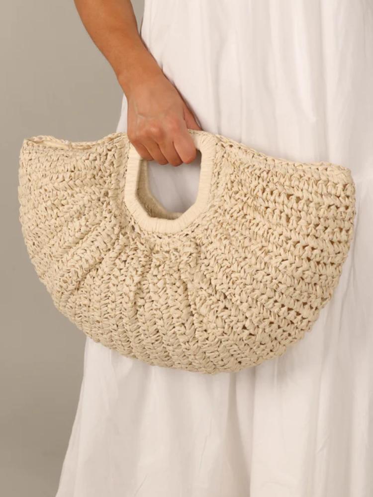 Renee Straw Moon Bag