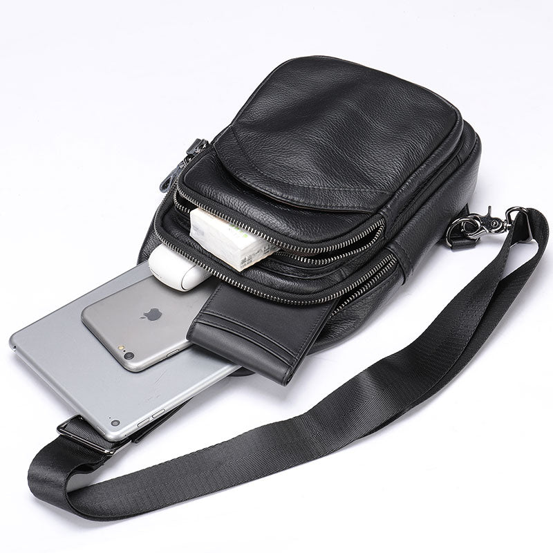 Men's Leather Sling Crossbody Bag