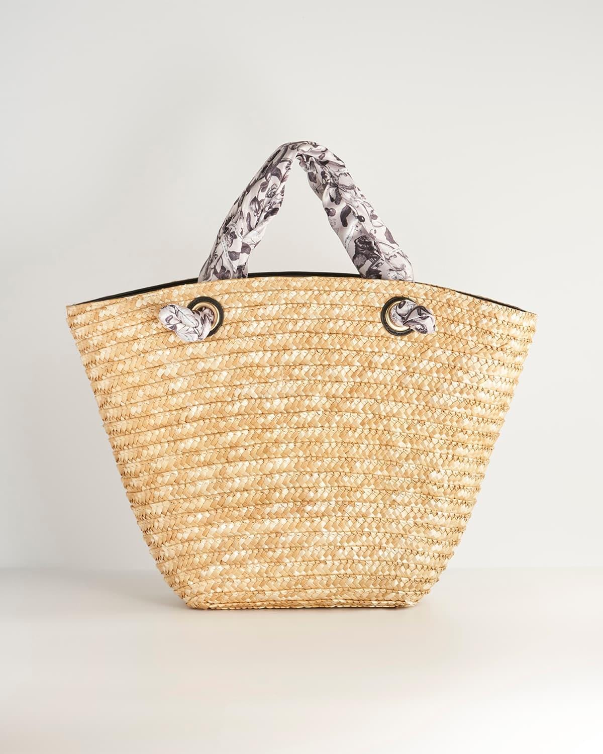 Tree Of Life Basket Bag - Raffia