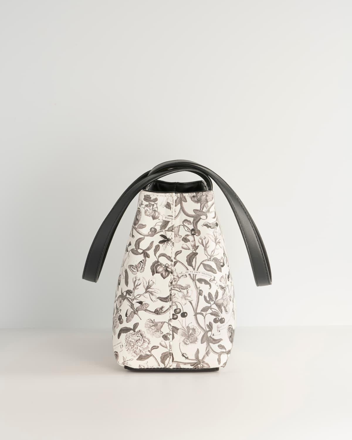 Tree Of Life Monochrome Small Tote - Black/White