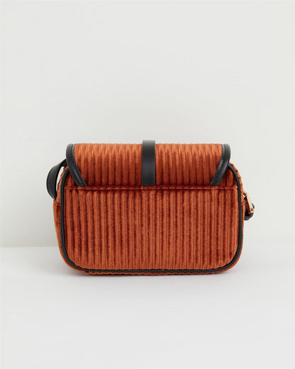 Vivianne Velvet Camera Bag - Amber Rust