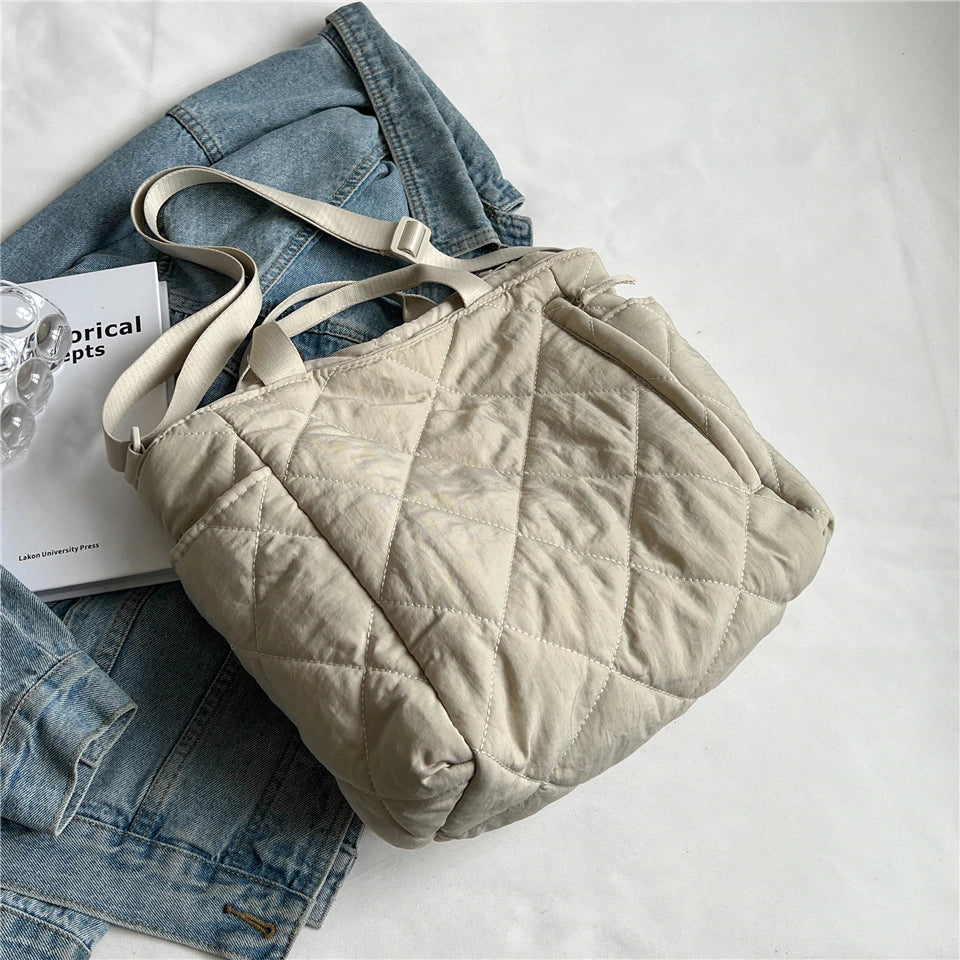 Olives Quilted Puffer Tote