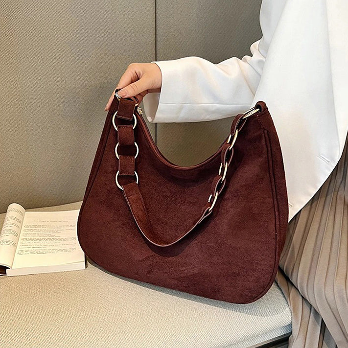 Mara Suede Shoulder Bag