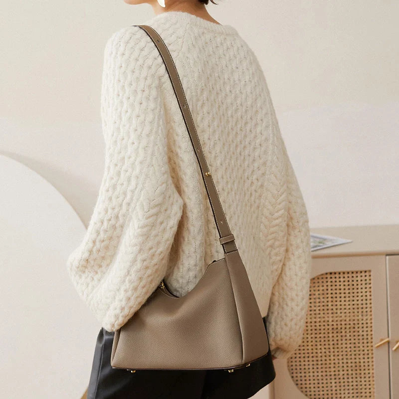 Versatile Pebbled Leather Crossbody