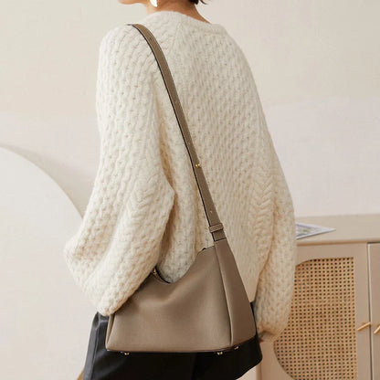 Versatile Pebbled Leather Crossbody