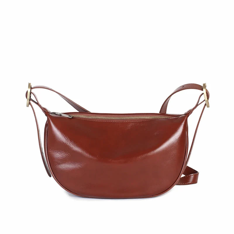 Sleek Leather Crossbody Bag