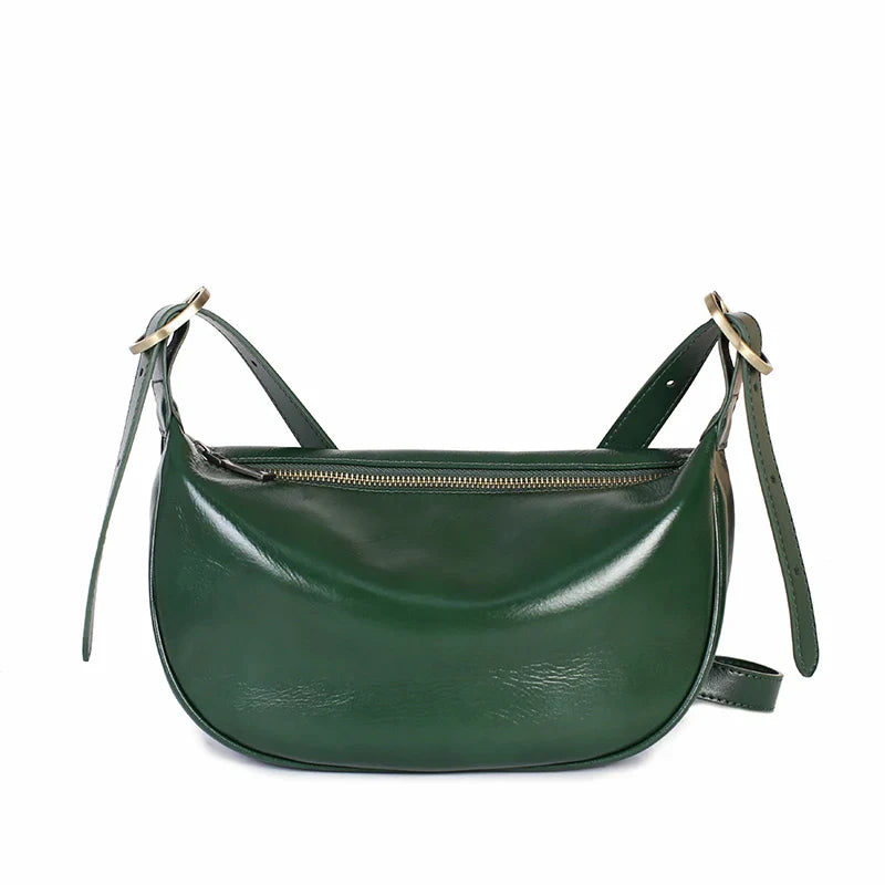 Sleek Leather Crossbody Bag