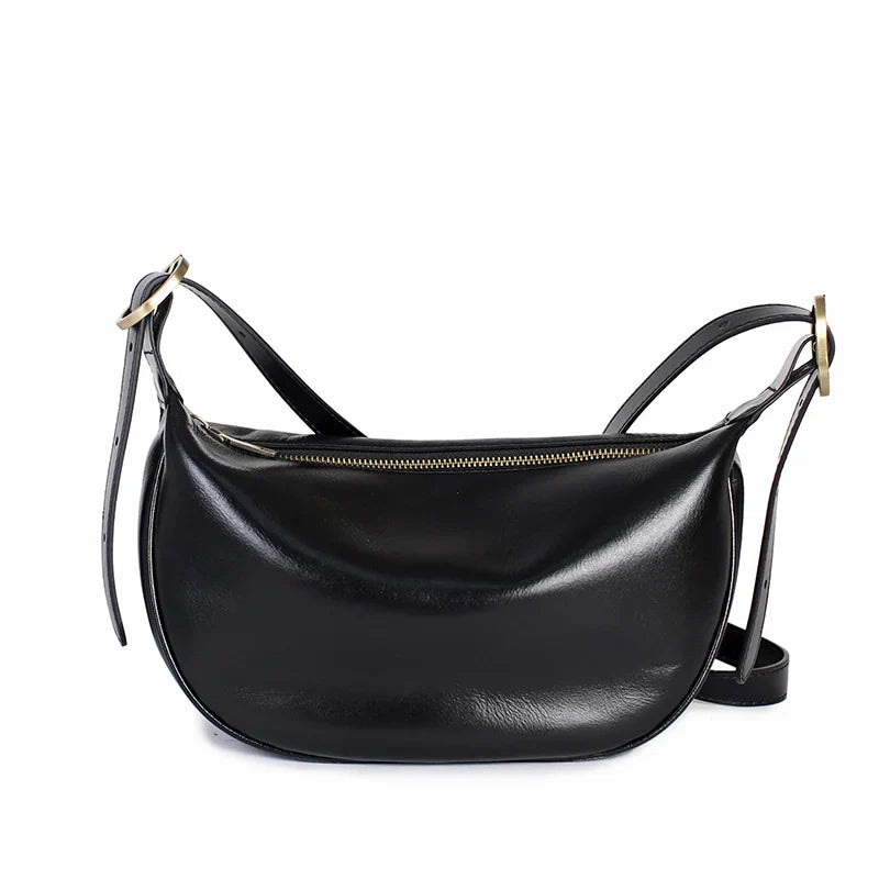 Sleek Leather Crossbody Bag