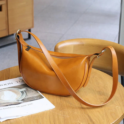 Sleek Leather Crossbody Bag