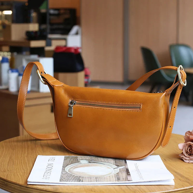 Sleek Leather Crossbody Bag