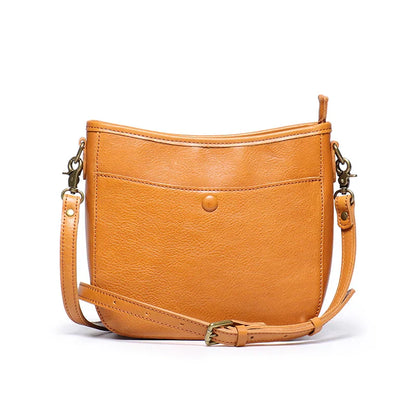 Classic Tanned Leather Crossbody Bag