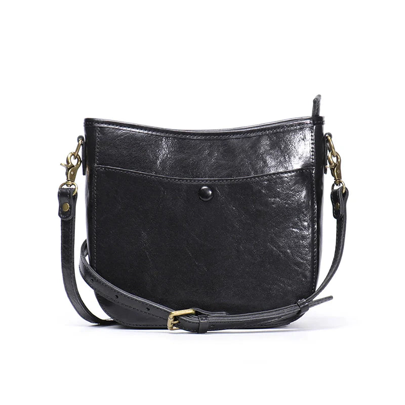 Classic Tanned Leather Crossbody Bag