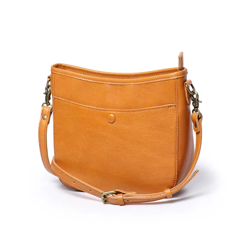 Classic Tanned Leather Crossbody Bag