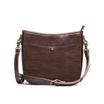 Classic Tanned Leather Crossbody Bag